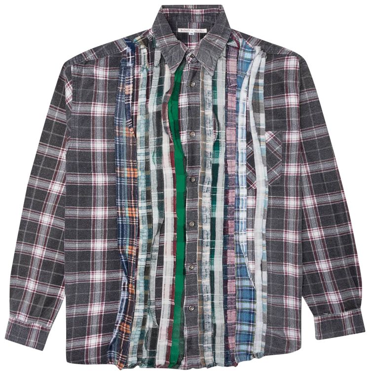 Needles Flannel Shirt Ribbon Reflection Shirt Assorted