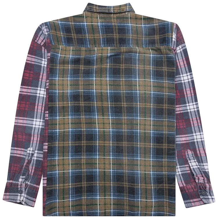 Needles Flannel Shirt Ribbon Wide Reflection Shirt Assorted