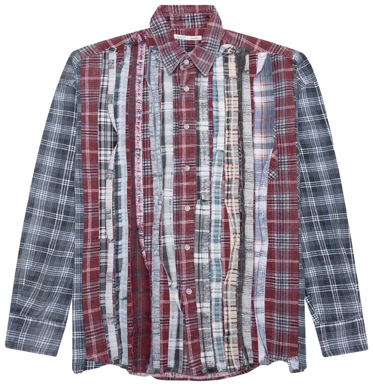 Needles Flannel Shirt Ribbon Wide Reflection Shirt Assorted