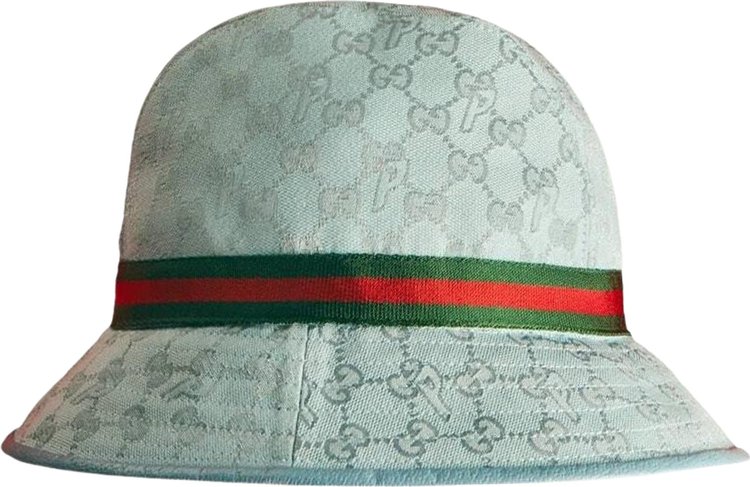 Gucci x Palace GG-P Canvas Fedora With Web And Logo Detail 'Pale Blue'