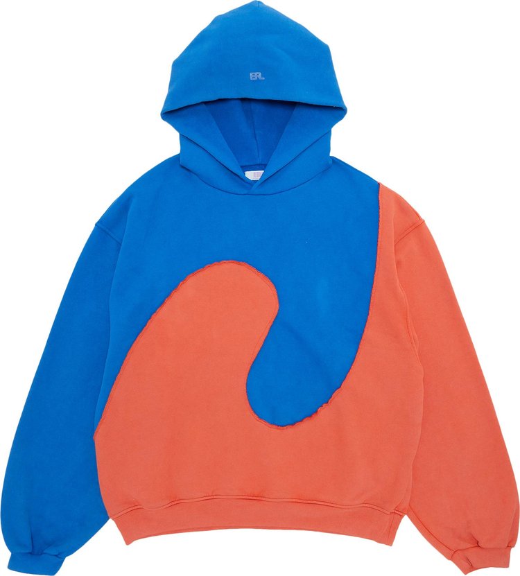 ERL Swirl Fleece Hoodie 'Blue/Orange'