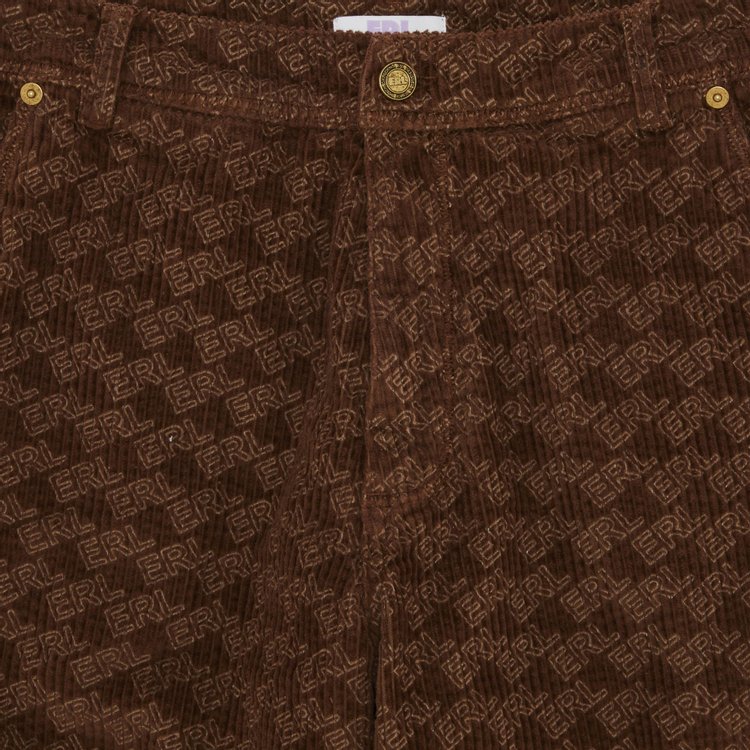 ERL Corduroy Embossed Pants Brown