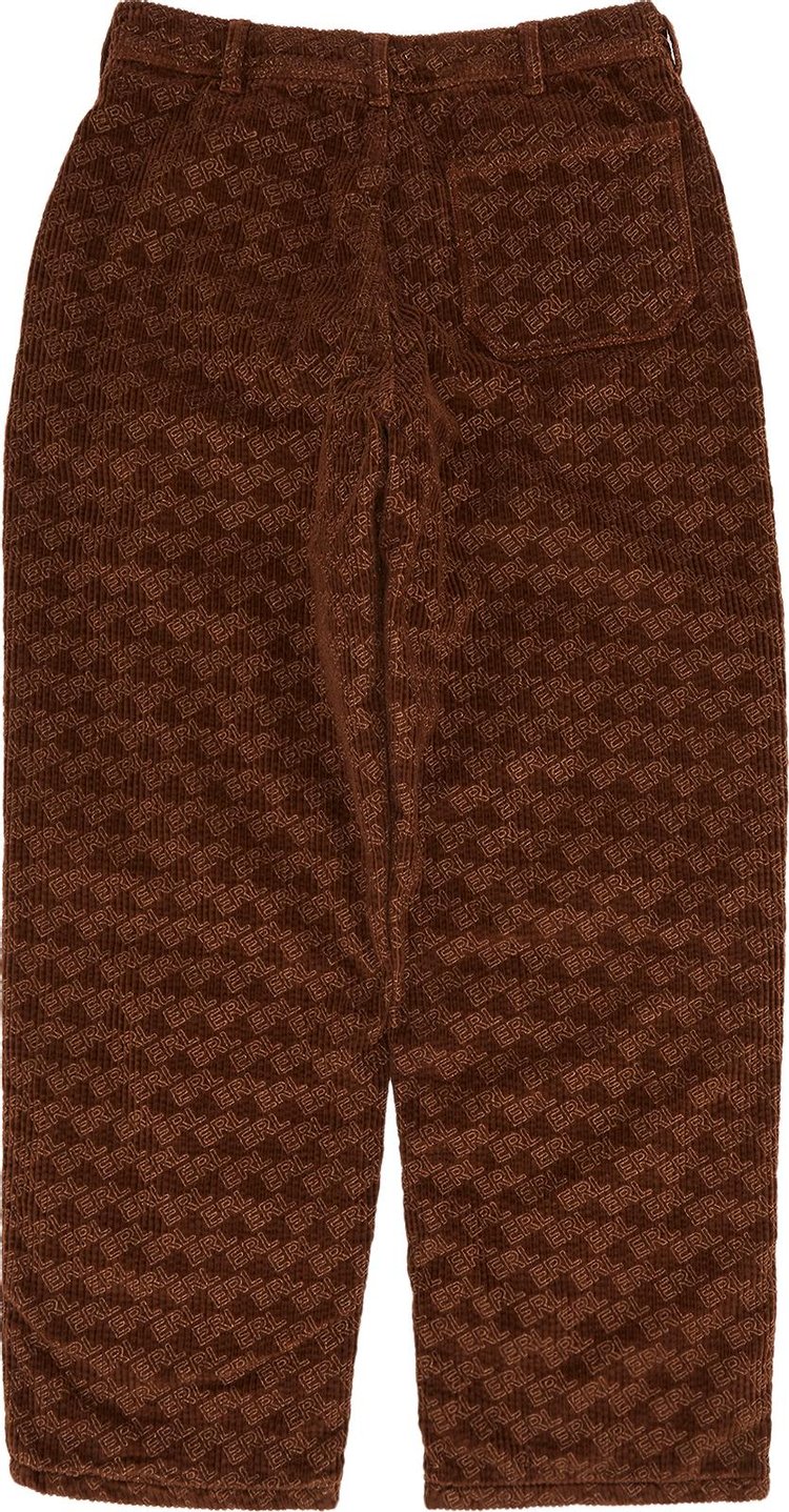 ERL Corduroy Embossed Pants Brown