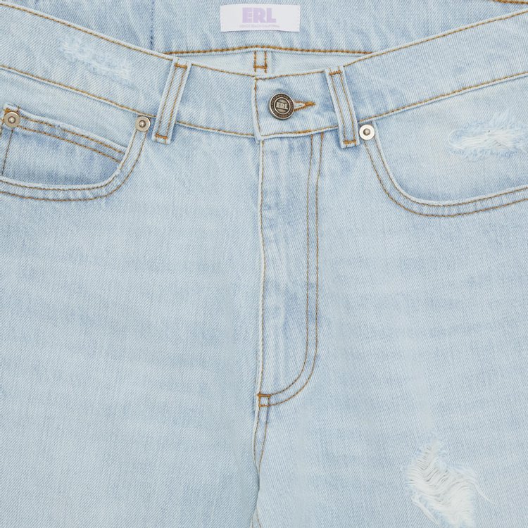 ERL Distressed Denim Pants Light Blue