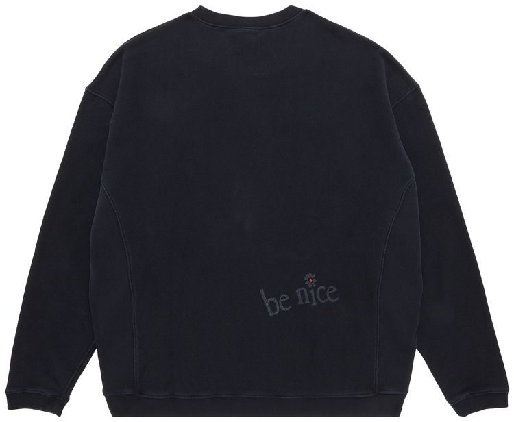 ERL Venice Premium Fleece Crewneck Sweatshirt Black