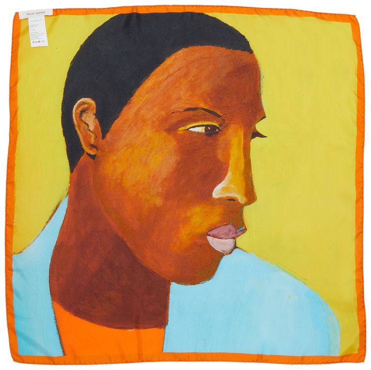 Wales Bonner Lubaina Himid Printed Silk Scarf Multicolor