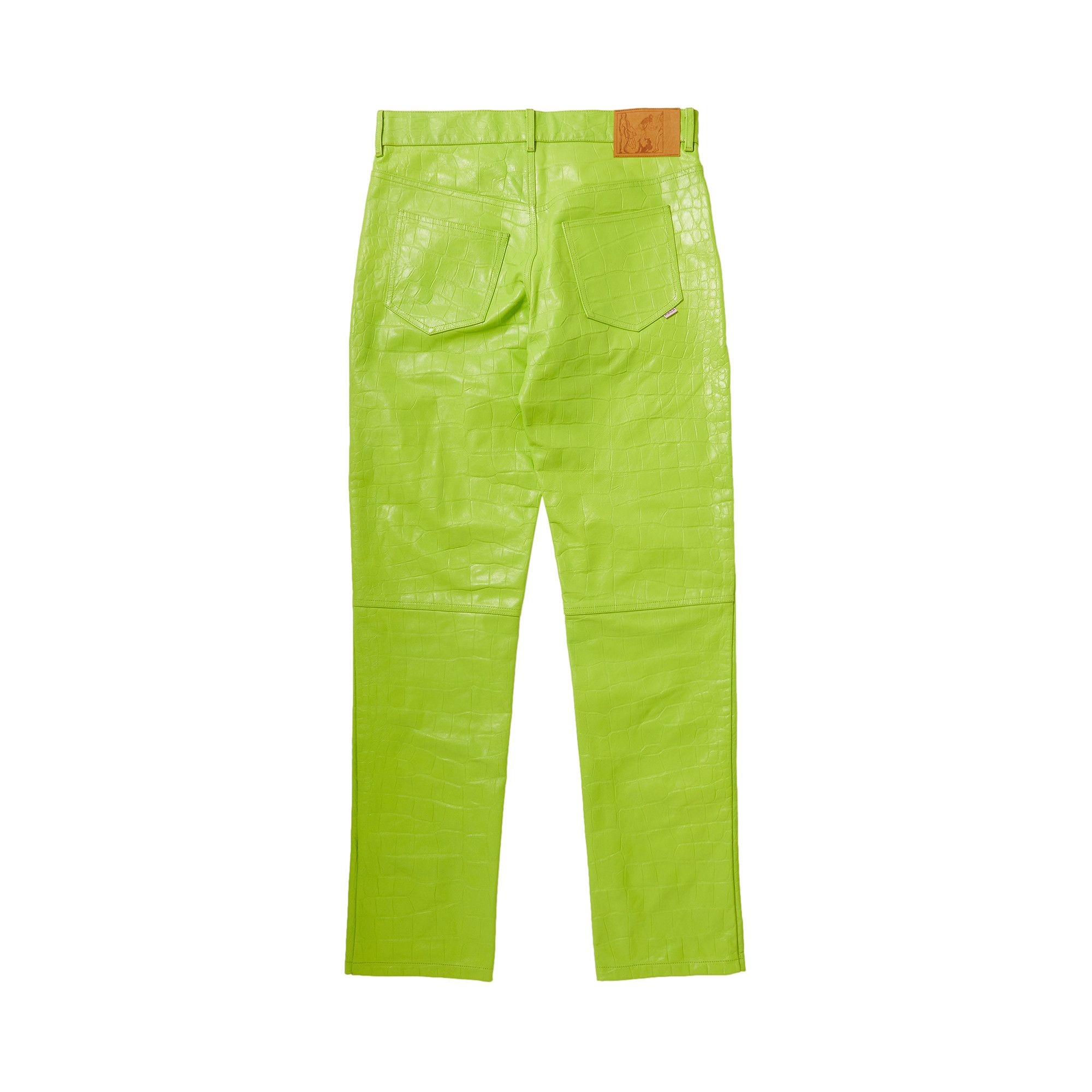 Buy Martine Rose Croc Leather Jujy Pants 'Lime Green' - MR527L