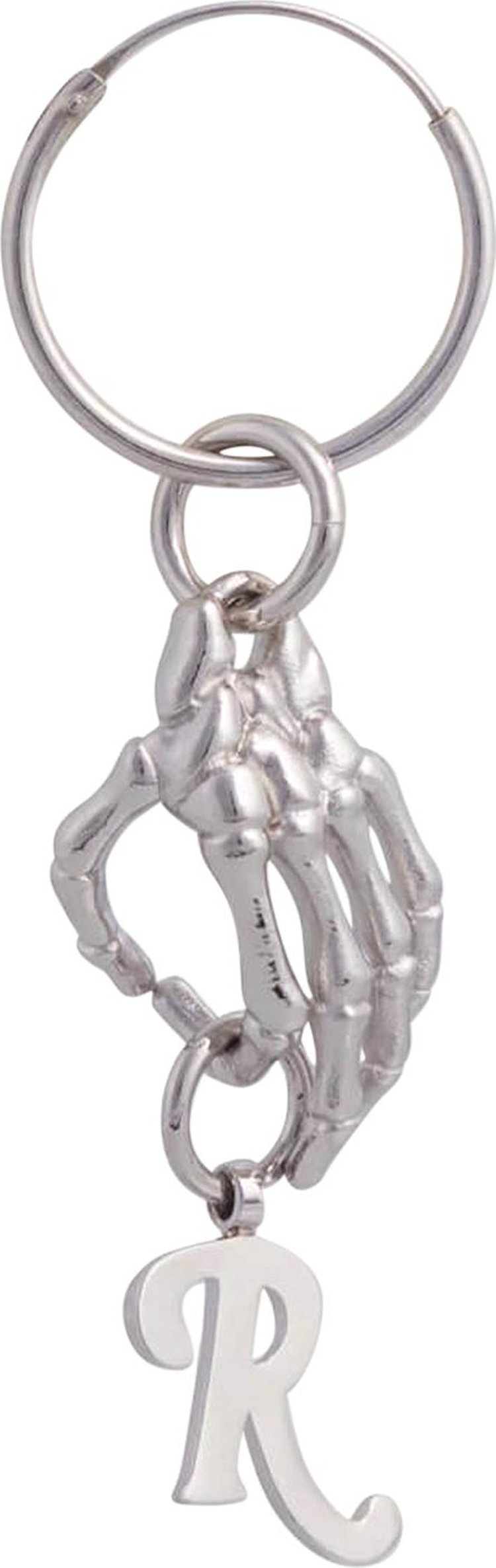 Raf Simons Skeleton Hand Holding R Earring 'Silver'
