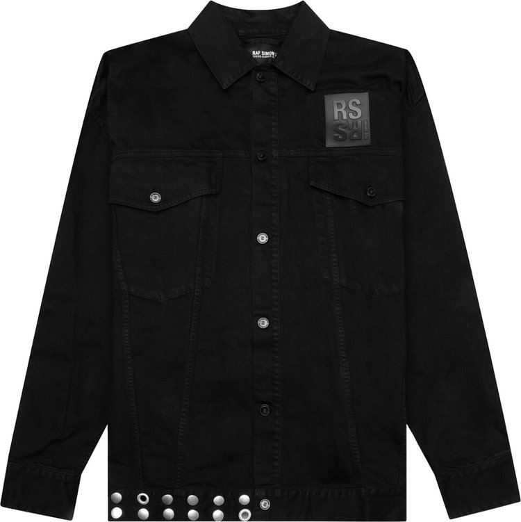 Raf Simons Leather Fringes And Studs Jacket 'Black'
