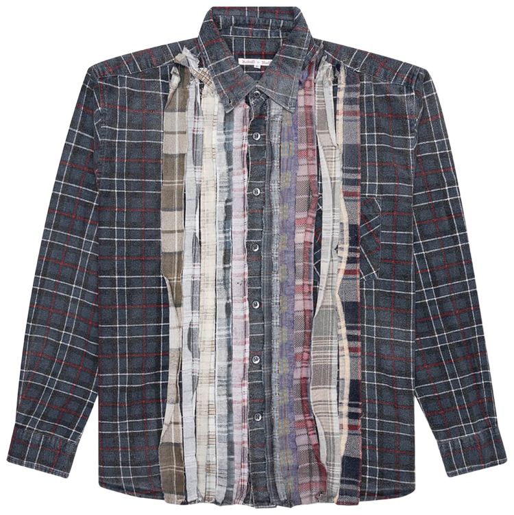 Needles Flannel Shirt Ribbon Reflection Shirt Assorted