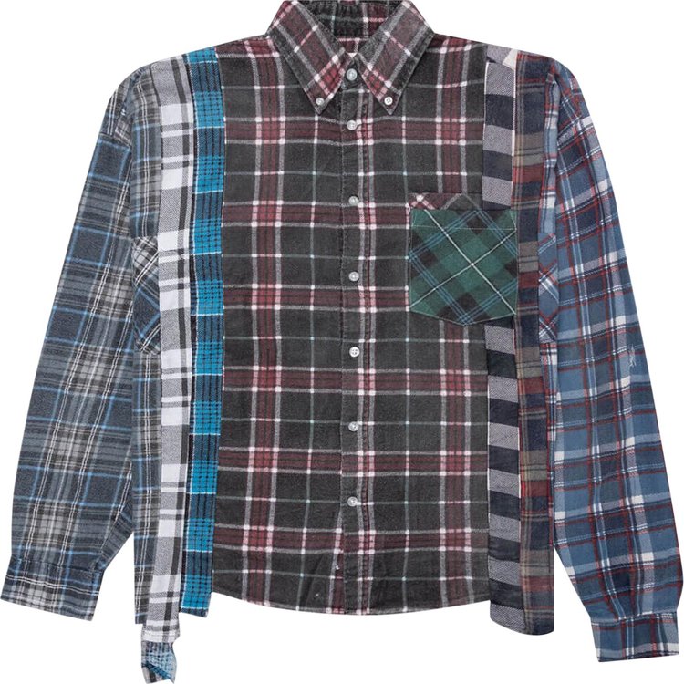 Needles Flannel Shirt 7 Cuts Wide Reflection Shirt 'Assorted'