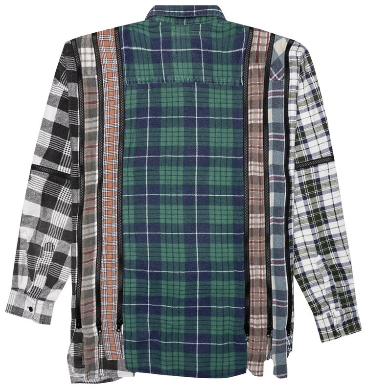 Needles Flannel Shirt 7 Cuts Zipped Wide Shirt Assorted