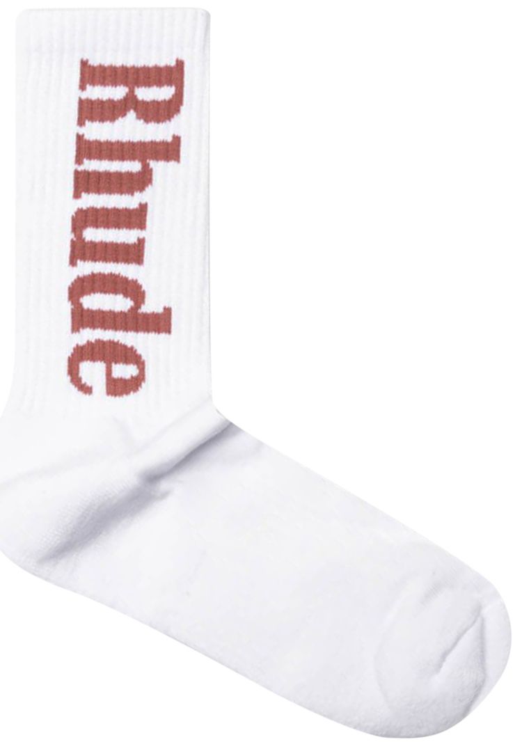 Rhude Logo Sock WhiteMauve