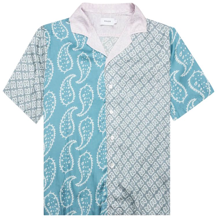 Rhude Multi Paisley Button Down 'Green/Blue'