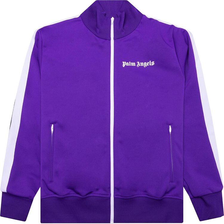 Shop Palm Angels Classic Track Jacket Purple White