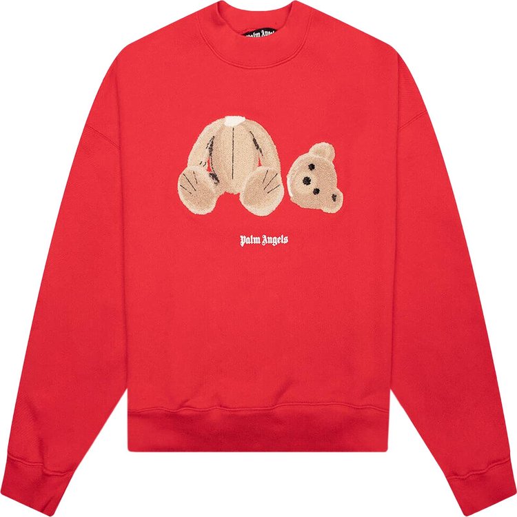 Buy Palm Angels Bear Crew 'Red/Brown' - PMBA026C99FLE0052560