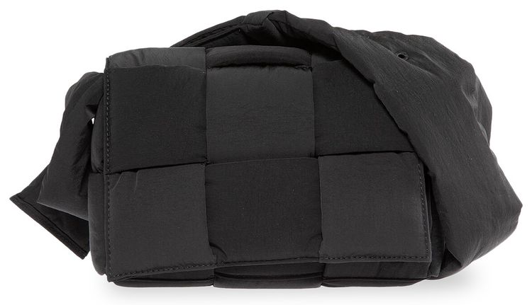 Bottega Veneta Small Padded Tech Cassette Bag BlackSilver