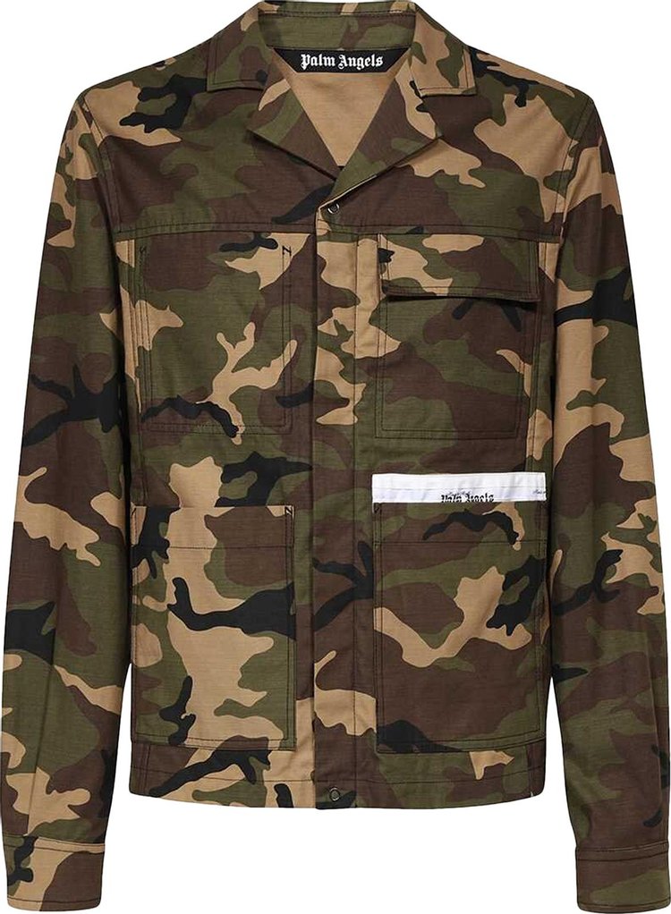 Buy Palm Angels Sartorial Tape Camo Work Jacket 'Military ...