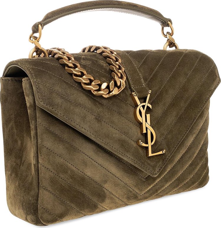 Saint Laurent College Medium Chain Bag Loden Green