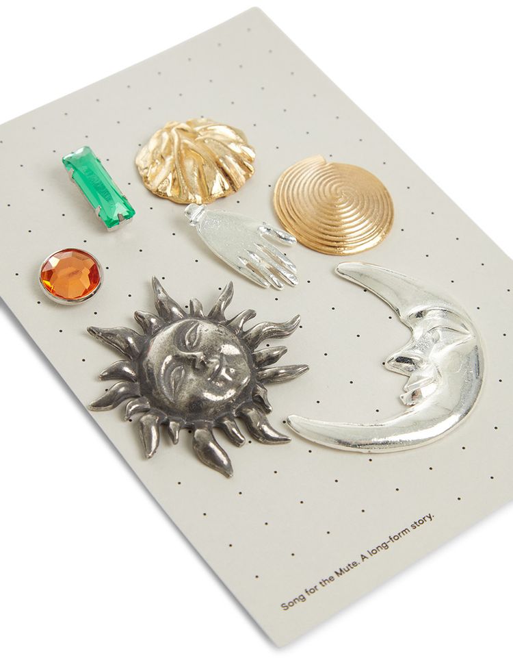 Song for the Mute Rising Sun Pin Set Multicolor
