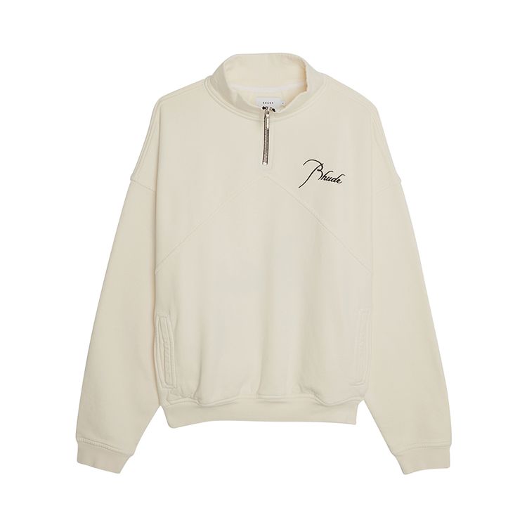 Rhude Classic Quarter Zip Vintage White