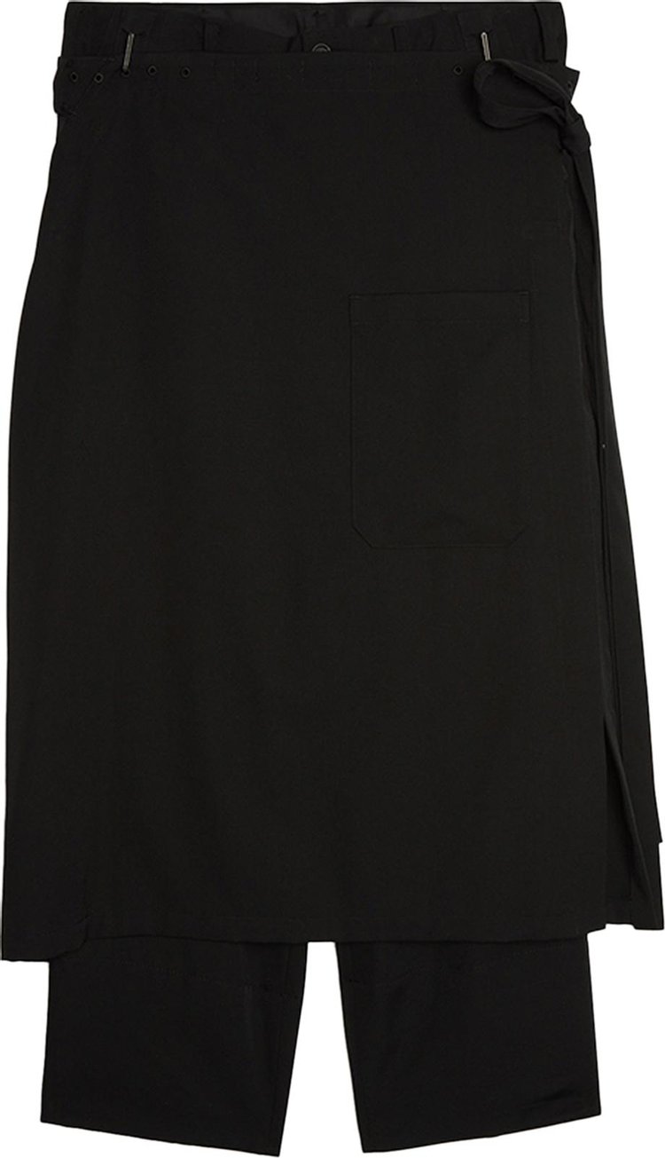Yohji Yamamoto Pour Homme Pants With Flare Skirt 'Black'