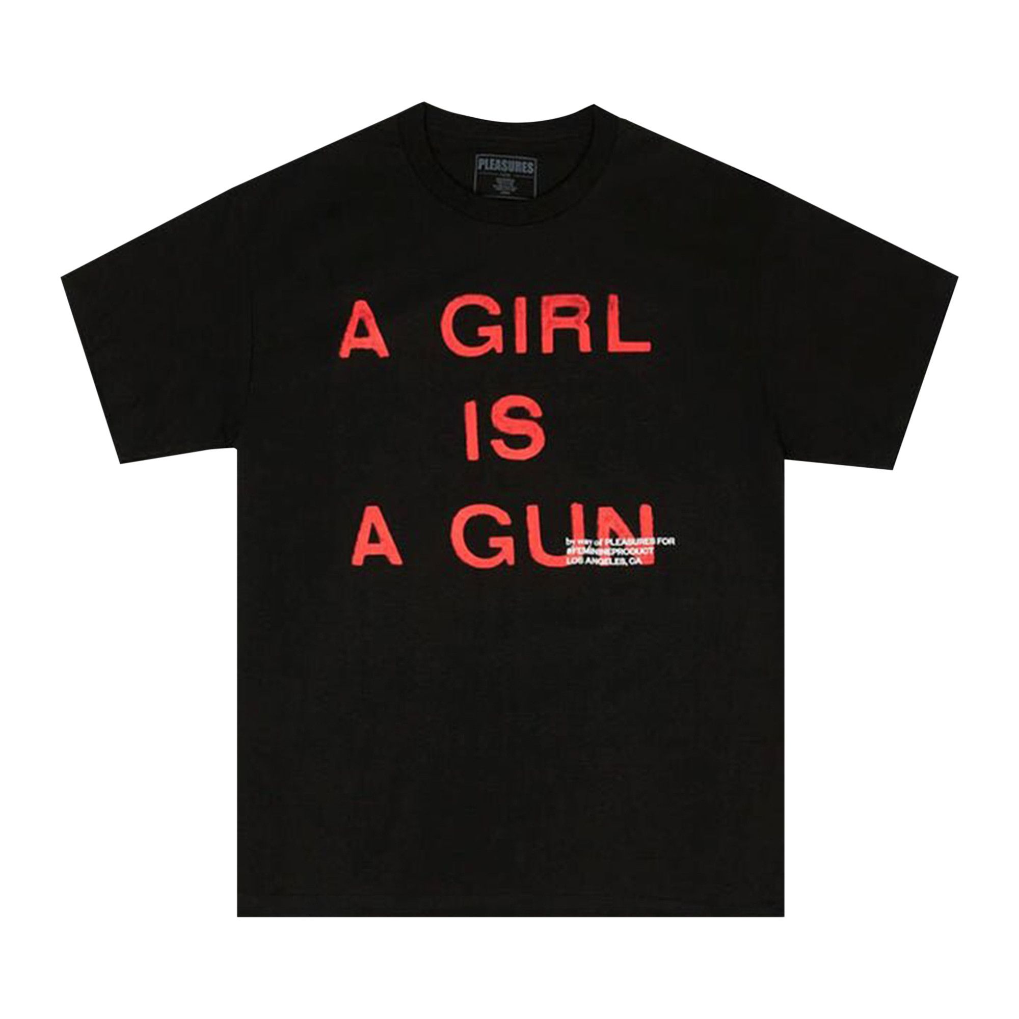 s*o様 GIRL IS A GUN T-SHIRT XXL PLEASURES Buy Pleasures Girl Is A Gun T-Shirt 'Black' - P17F101047 BLAC
