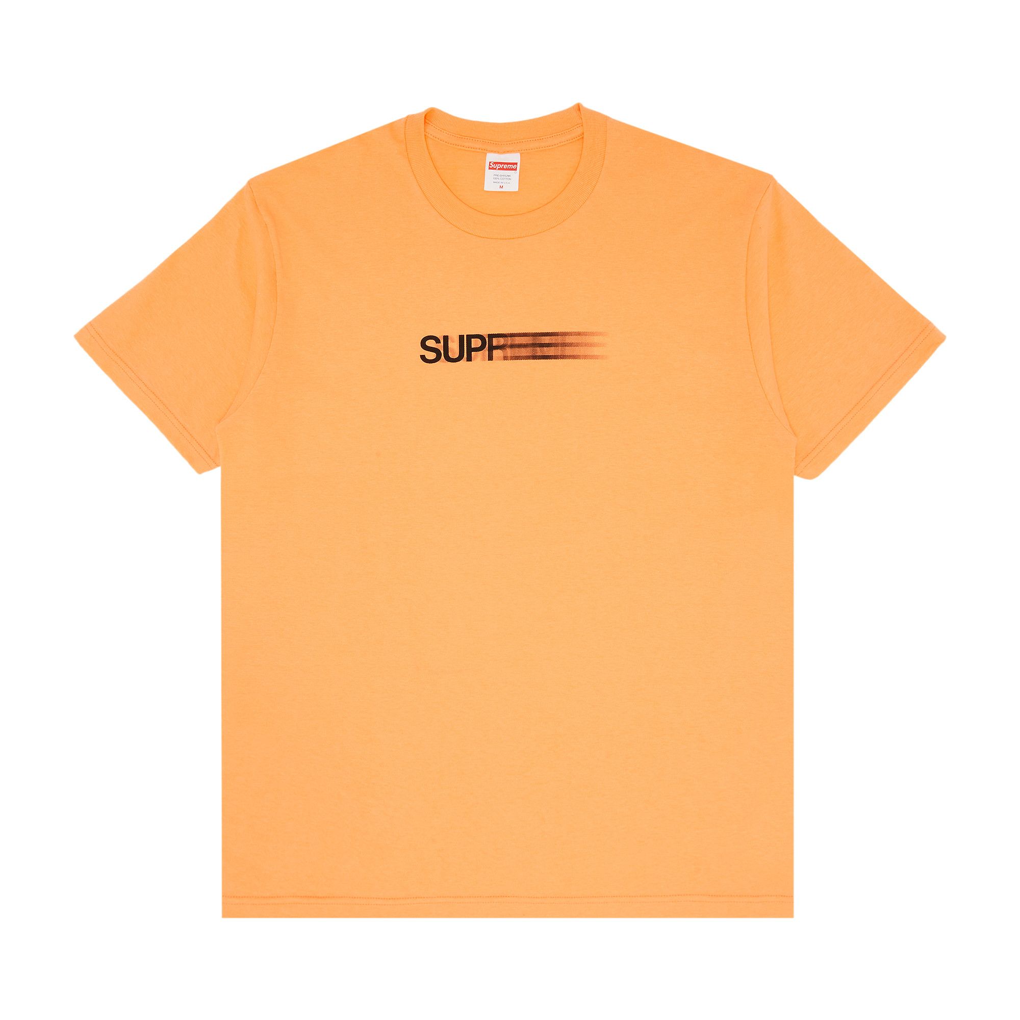 Orange supreme shop box logo tee