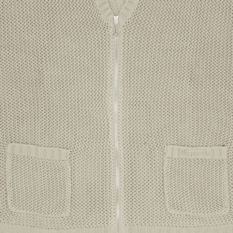 Supreme Dragon Zip Up Sweater Vest Stone