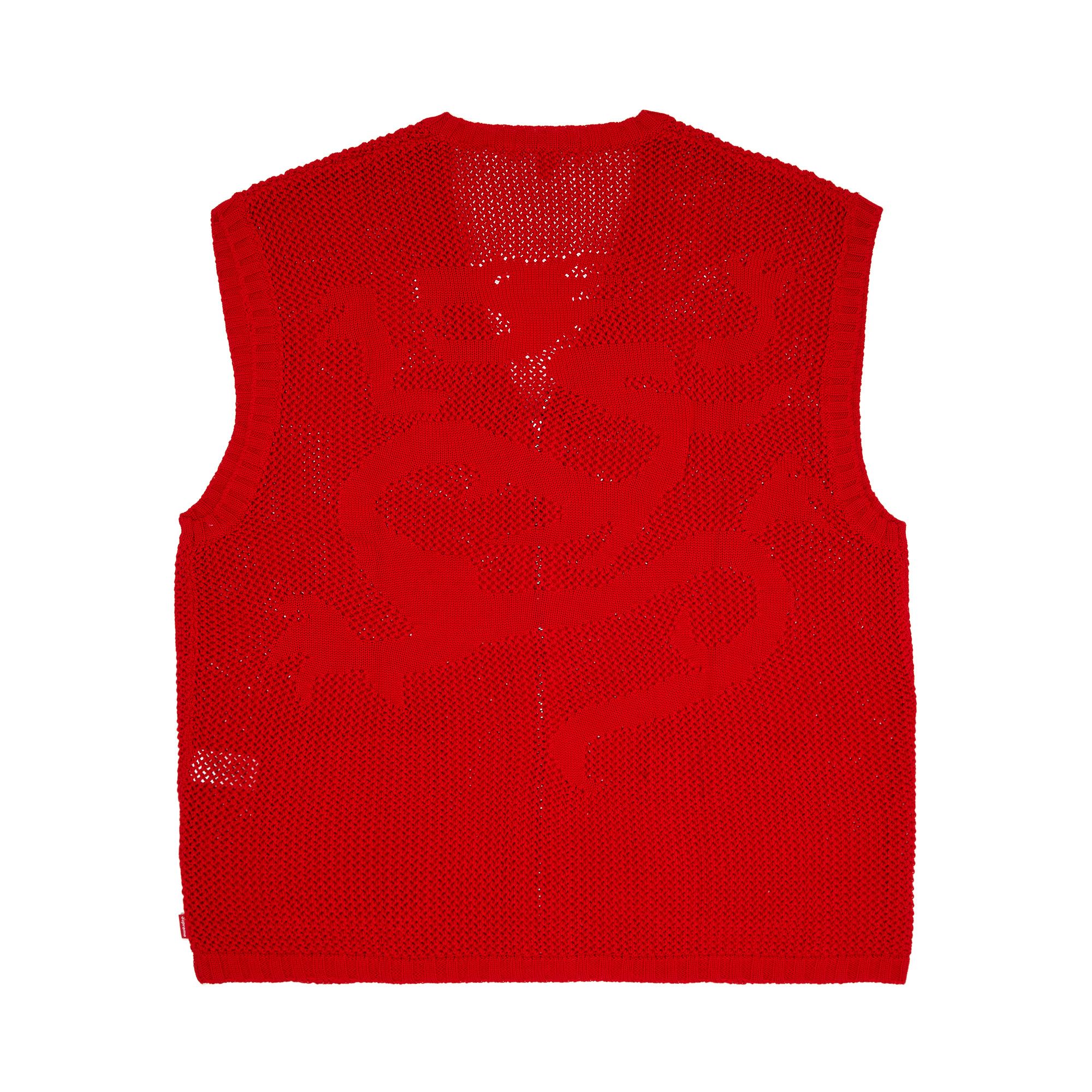 Buy Supreme Dragon Zip Up Sweater Vest 'Red' - SS23SK21 RED | GOAT