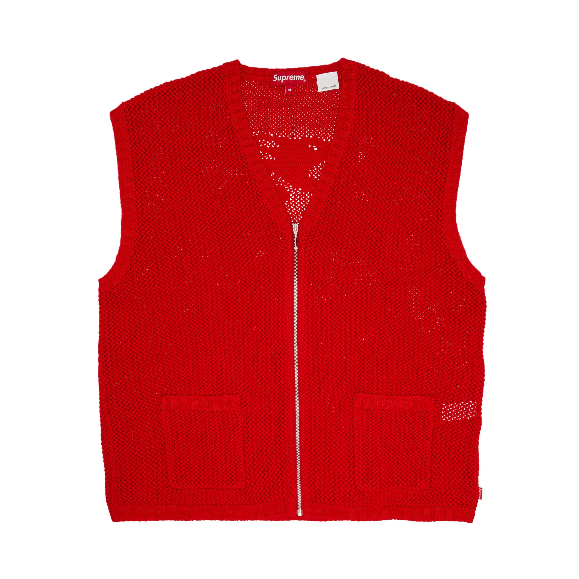 Buy Supreme Dragon Zip Up Sweater Vest 'Red' - SS23SK21 RED | GOAT IT