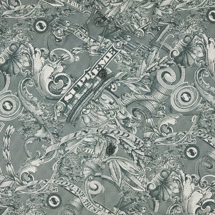 Supreme Dollar Short Sleeve Shirt Green