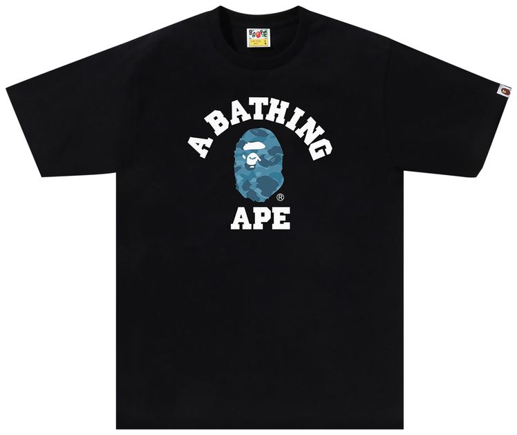 BAPE Honeycomb Camo College Tee BlackBlue