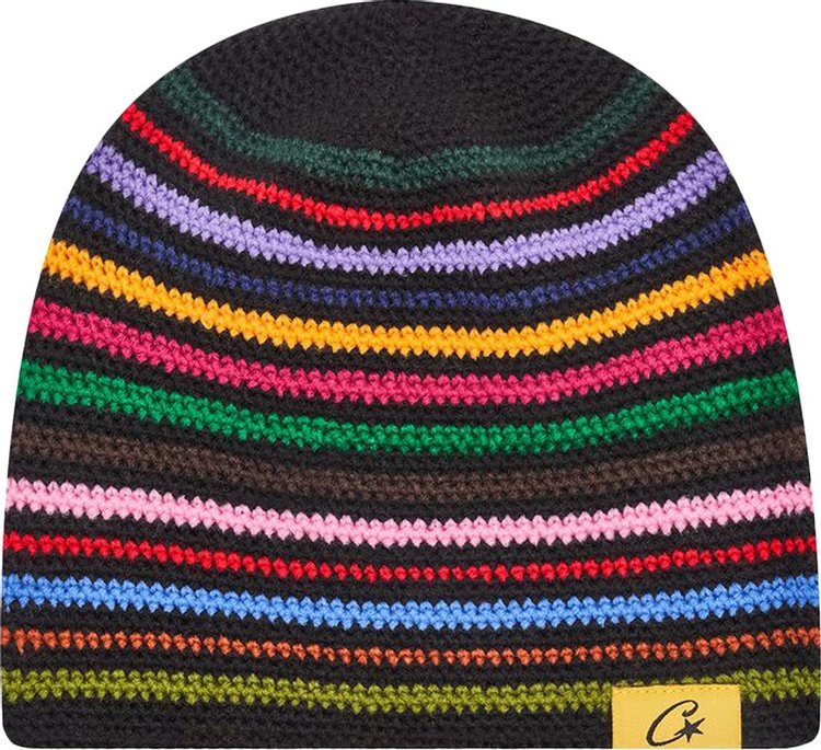 Corteiz Crochet Beanie 'Black/Multicolor'