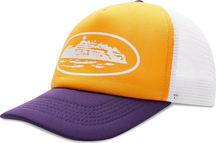 Corteiz Alcatraz Trucker Hat 'Yellow/Purple'