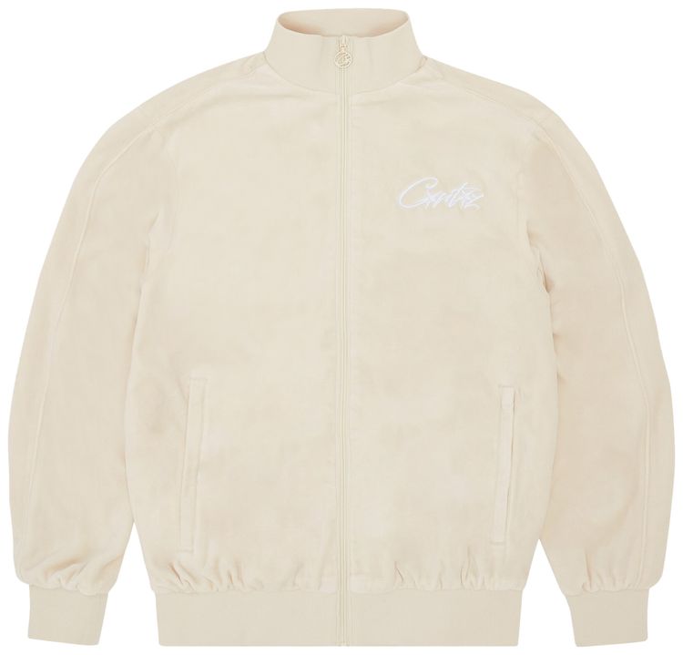 Corteiz Allstarz VVS Velour Jacket Vanilla