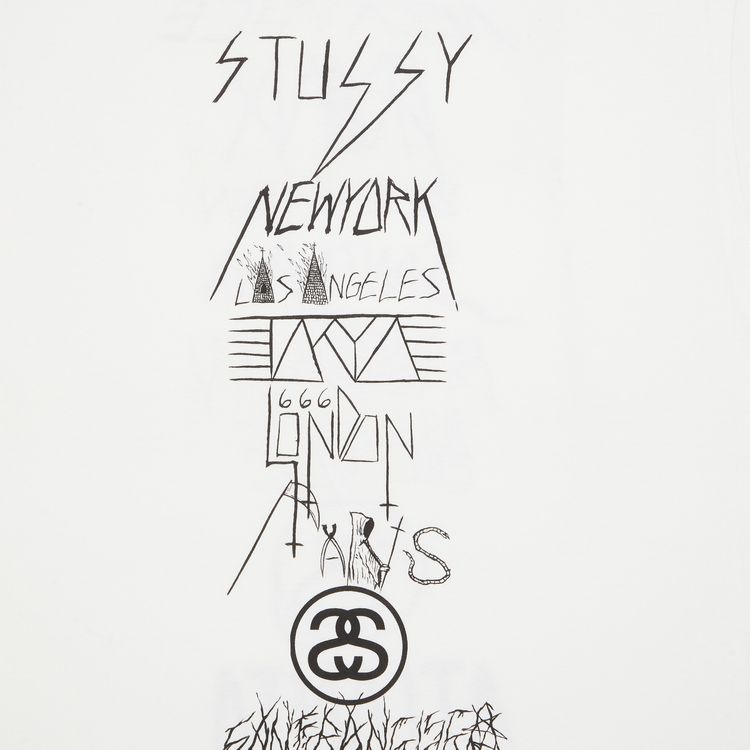 Stussy Gear Evil World Tour Tee WhiteBlack