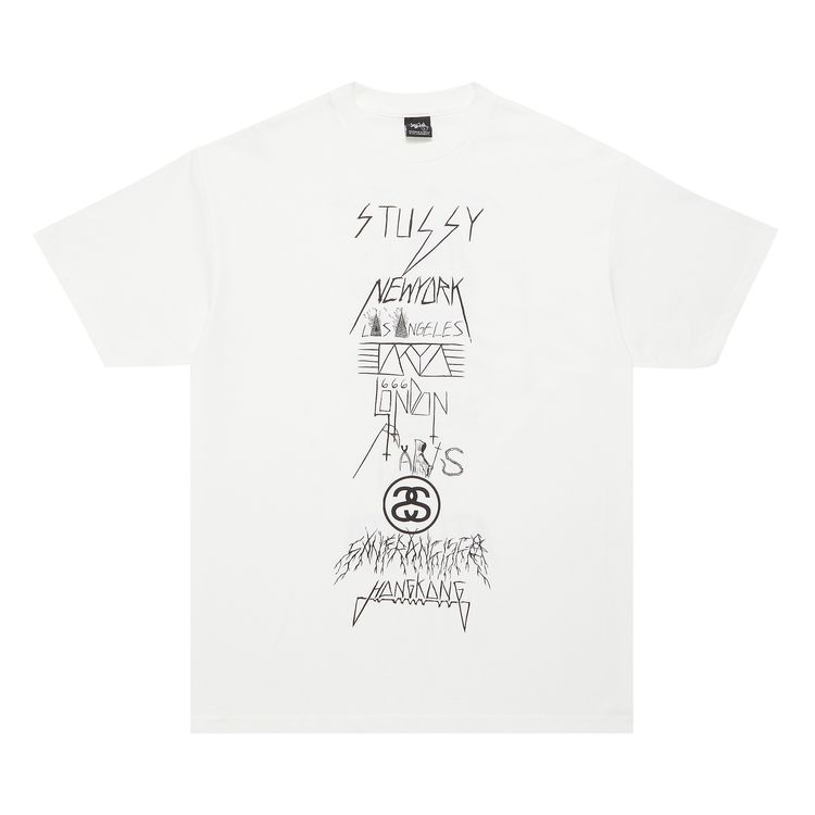 Stussy Gear Evil World Tour Tee WhiteBlack