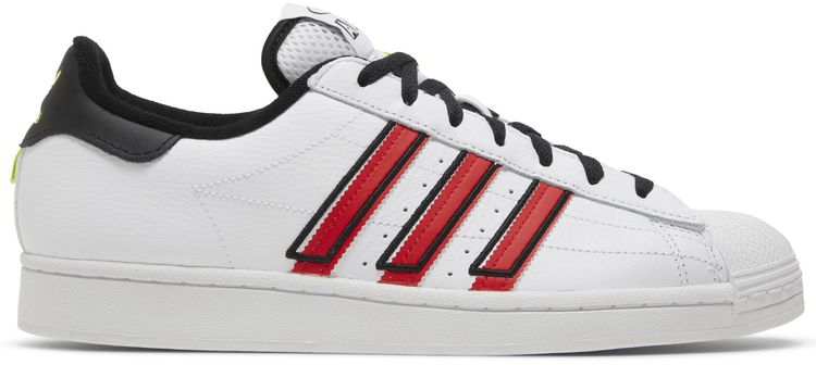 Adidas Superstar White Vivid Red