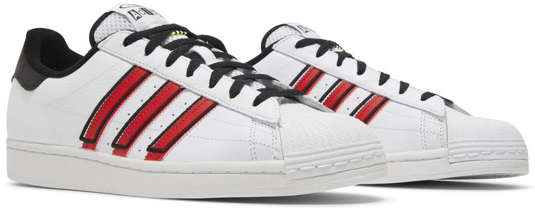 Adidas Superstar White Vivid Red