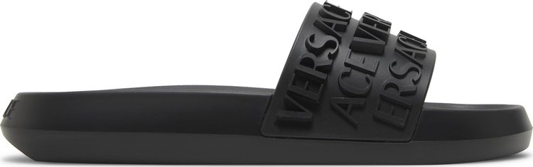 Versace Slide 'Allover Logo - Black'