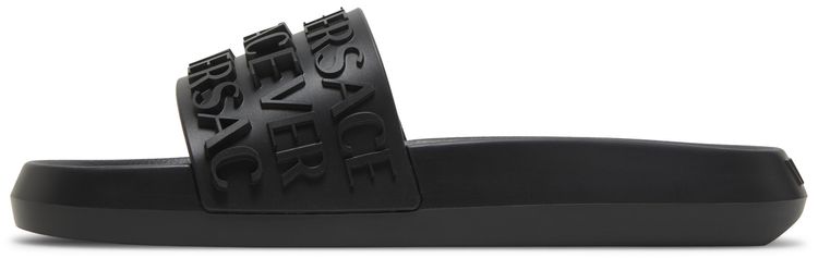 Versace Slide Allover Logo   Black
