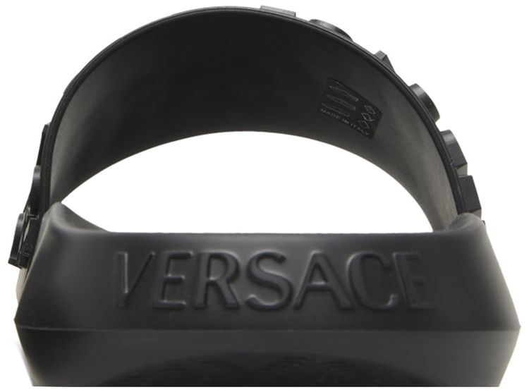 Versace Slide Allover Logo   Black