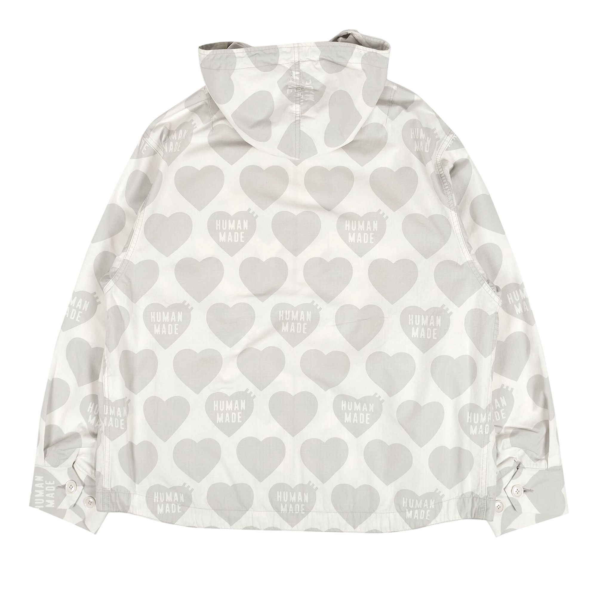 Buy Human Made Heart Zip Up Parka 'White' - HM25JK025 WHIT