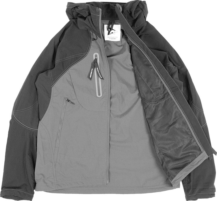 And Wander x Maison Kitsune Hiking Hooded Jacket Black