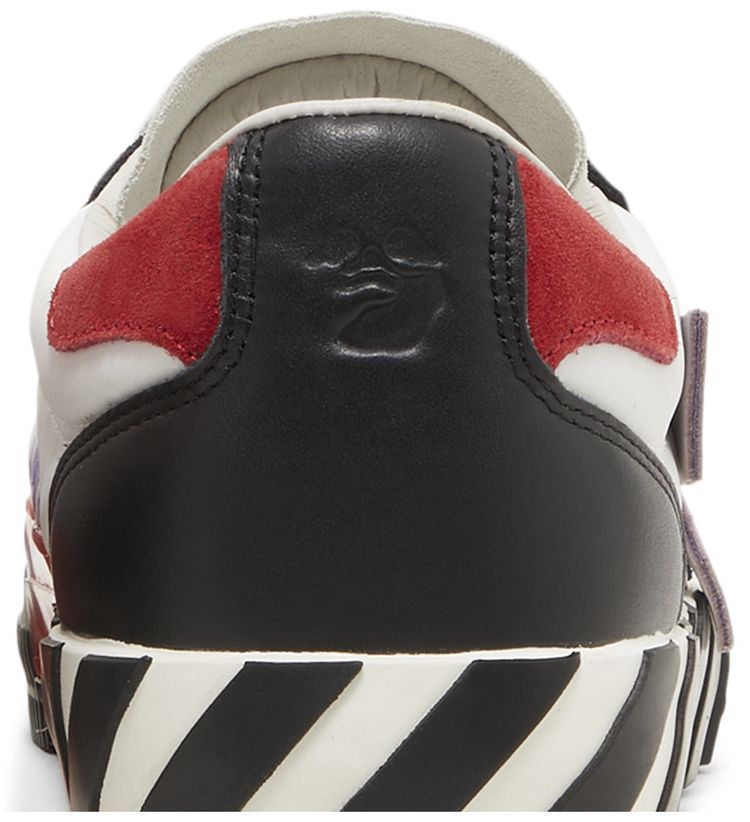 Off White Floating Arrow Low Vulc Leather Black White Red