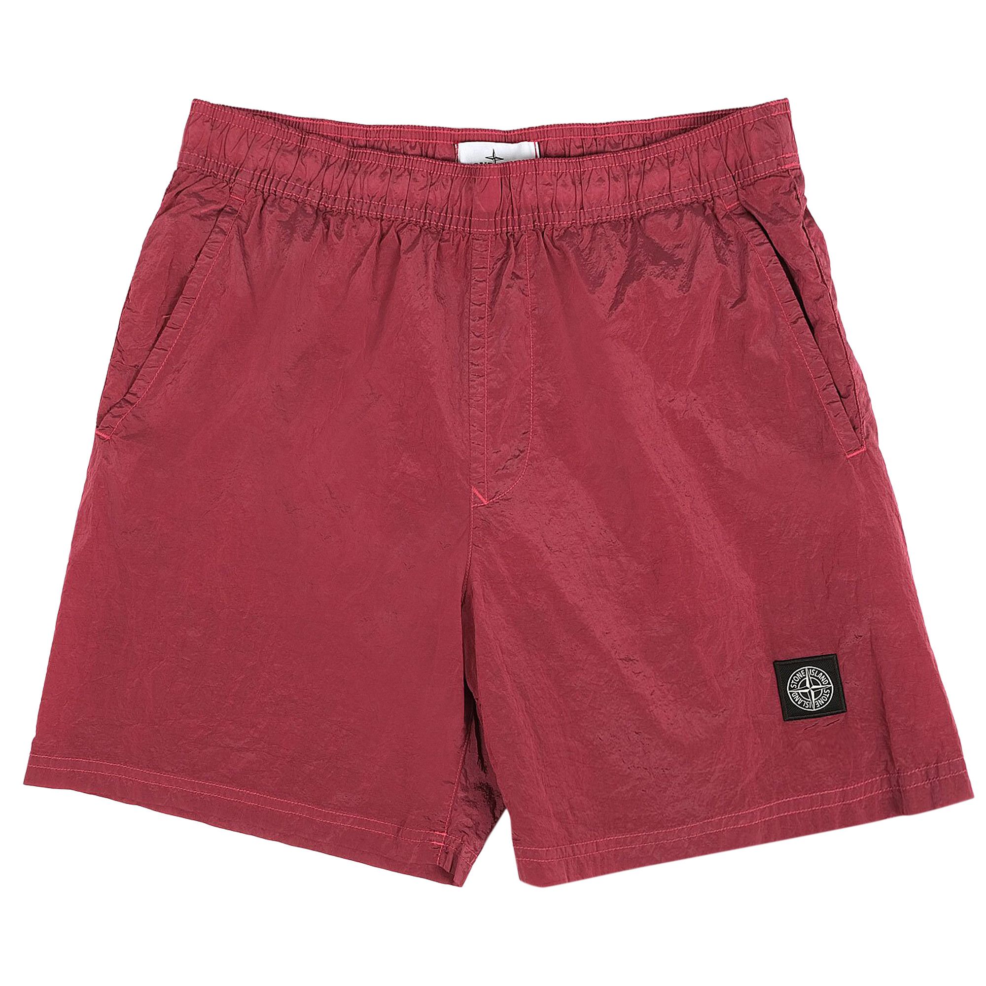 Red stone island swim shorts sales