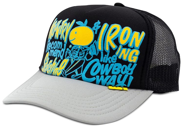 Kapital Coneycowbowy Trucker Cap BlackGrey