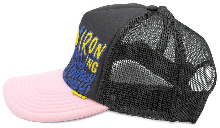 Kapital Coneycowbowy Trucker Cap Charcoal GreyPink