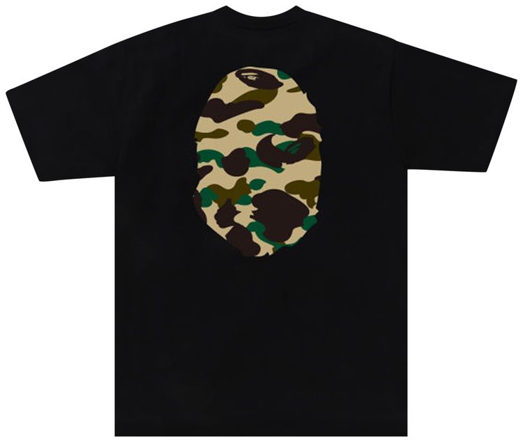 BAPE 1st Camo Big Ape Head Tee BlackYellow